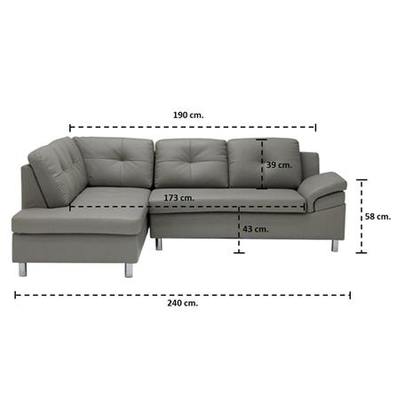 โซฟาเข้ามุมซ้าย KONCEPT TRUMBLE สีเทา_3