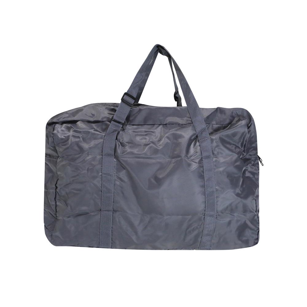 กระเป๋าถือใบใหญ่สำหรับเดินทางพับเก็บได้ PLIM สีเทา/ฟ้า