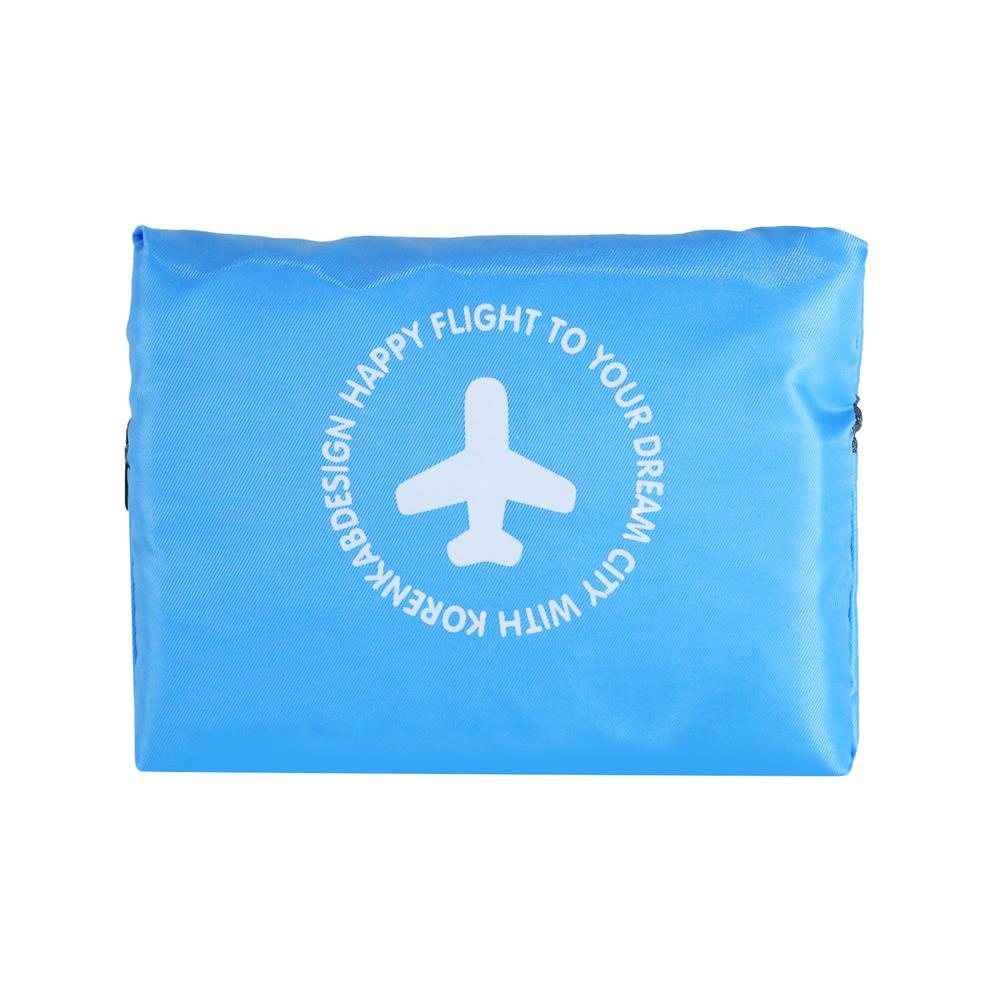 กระเป๋าถือใบใหญ่สำหรับเดินทางพับเก็บได้ PLIM สีเทา/ฟ้า