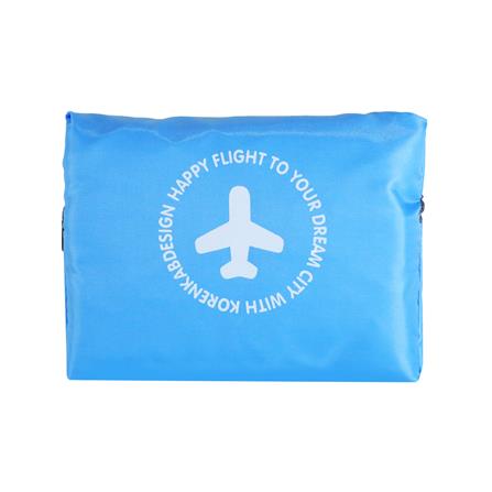 กระเป๋าถือใบใหญ่สำหรับเดินทางพับเก็บได้ PLIM สีเทา/ฟ้า_3