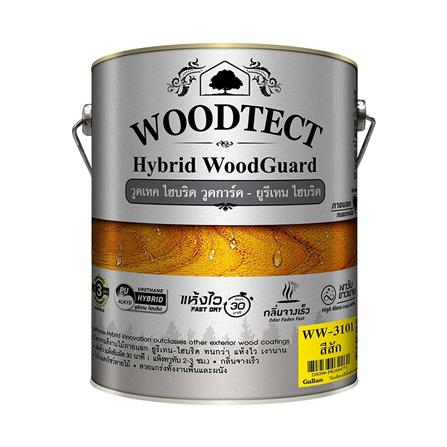 สีย้อมไม้ WOODTECT HYBRID WOODGUARD WW-3101 สีสัก เงา 1/4 แกลลอน_0