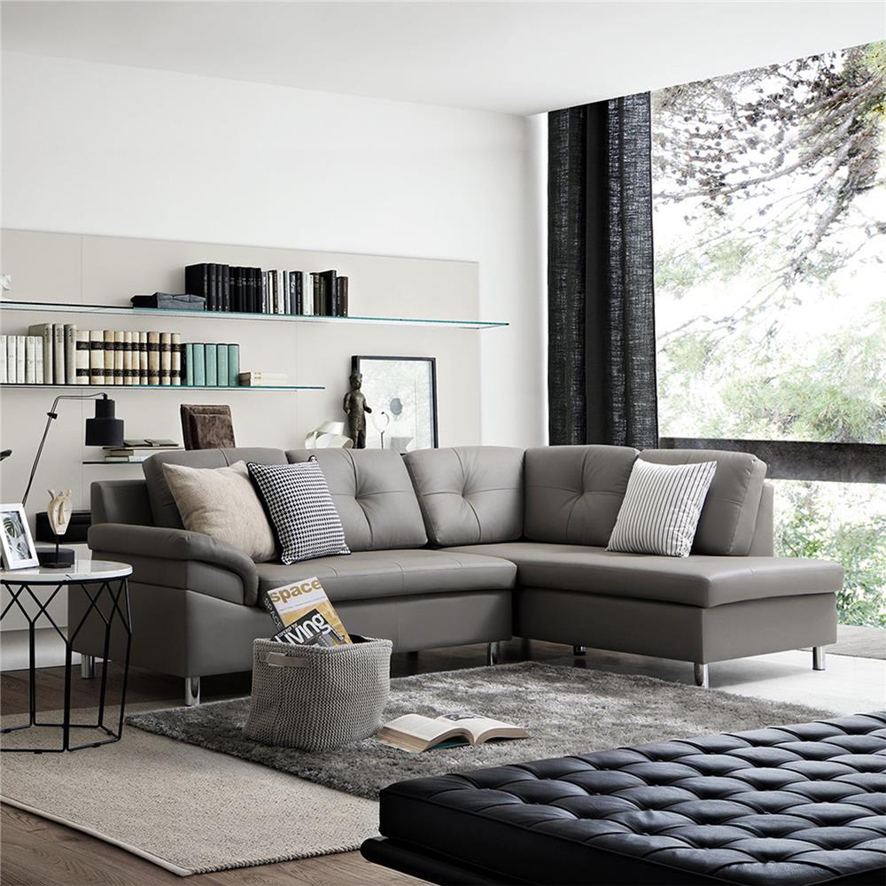 โซฟาเข้ามุมขวา KONCEPT TRUMBLE สีเทา