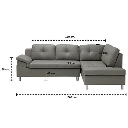 โซฟาเข้ามุมขวา KONCEPT TRUMBLE สีเทา_3