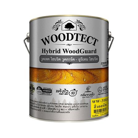 สีย้อมไม้ WOODTECT HYBRID WOODGUARD WW-3103 สีไม้วอลนัท เงา 1/4 แกลลอน_0