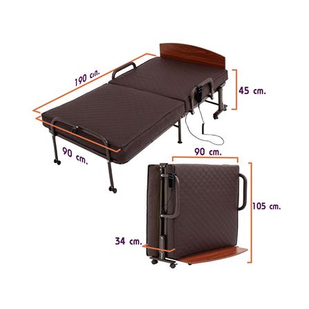 เตียงพับพร้อม TOPPER THAIBULL OLTLM5-3452M-90B สีน้ำตาล_9