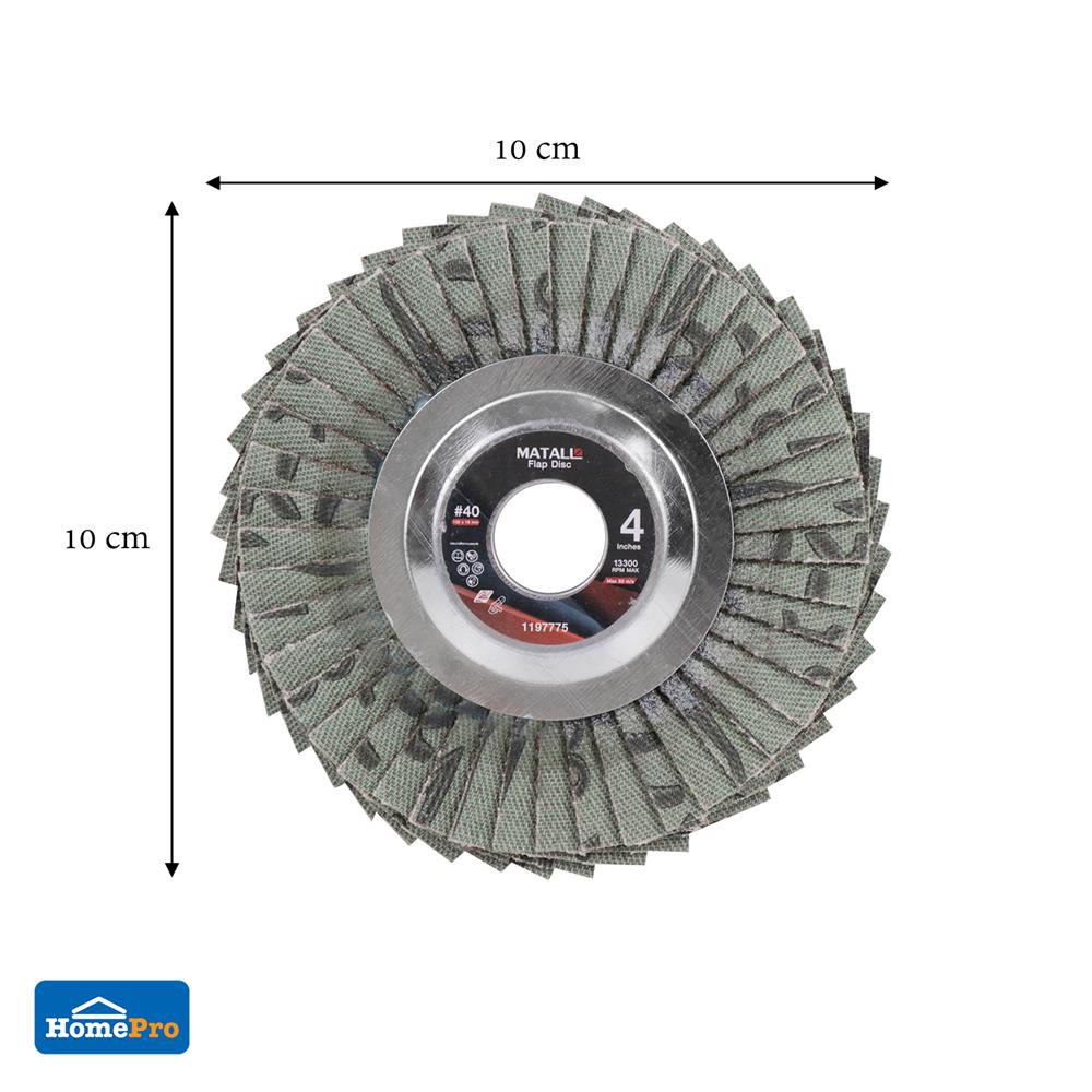 ผ้าทรายซ้อนหลังอ่อน MATALL 4 นิ้ว เบอร์ 40 แพ็ก 2 ชิ้น