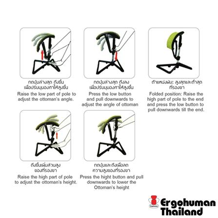 ที่วางขา ERGOHUMAN LEG สีขาว_3