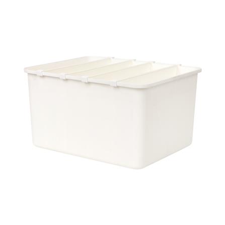 กล่องจัดเก็บผ้าแบ่งช่อง PLIM SIZE M สีขาว