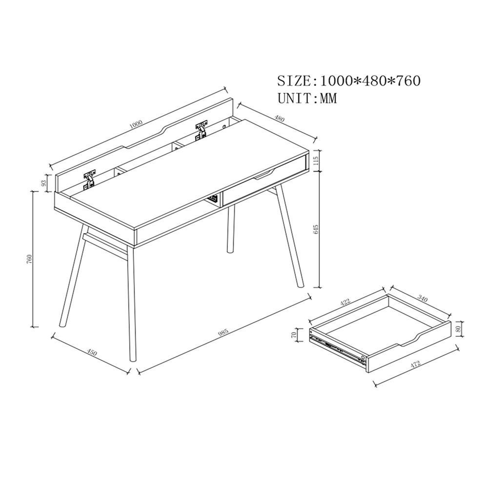 โต๊ะทำงาน FURDINI VENUS SD-D001 สี NATURAL
