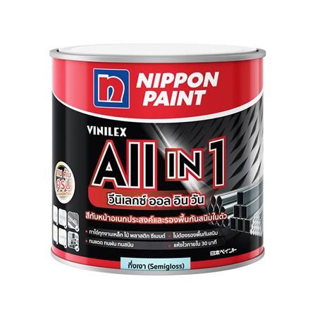 สีน้ำมัน NIPPON PAINT VINILEX ALL IN 1 #S900 สีขาว กึ่งเงา 1 แกลลอน