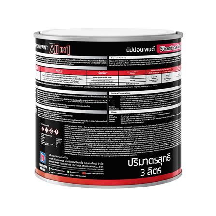 สีน้ำมัน NIPPON PAINT VINILEX ALL IN 1 #F912 สีเทา ด้าน 1 แกลลอน_1