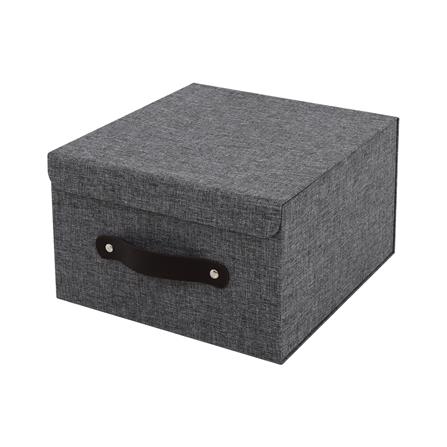 กล่องฝาเปิดผ้า S STACKO HOME 25x27x15.5 ซม. สีเทา