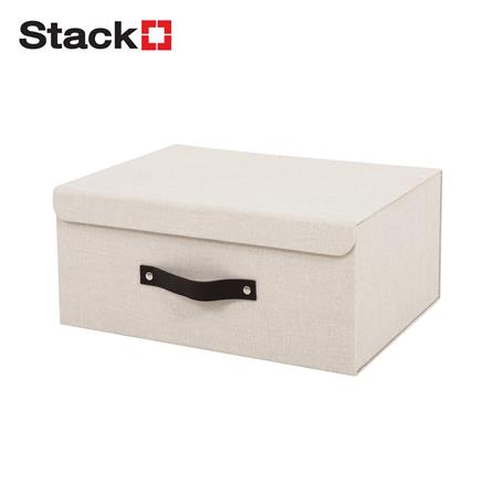 กล่องฝาเปิดผ้า M STACKO HOME 35x27x15.5 ซม. สีครีม