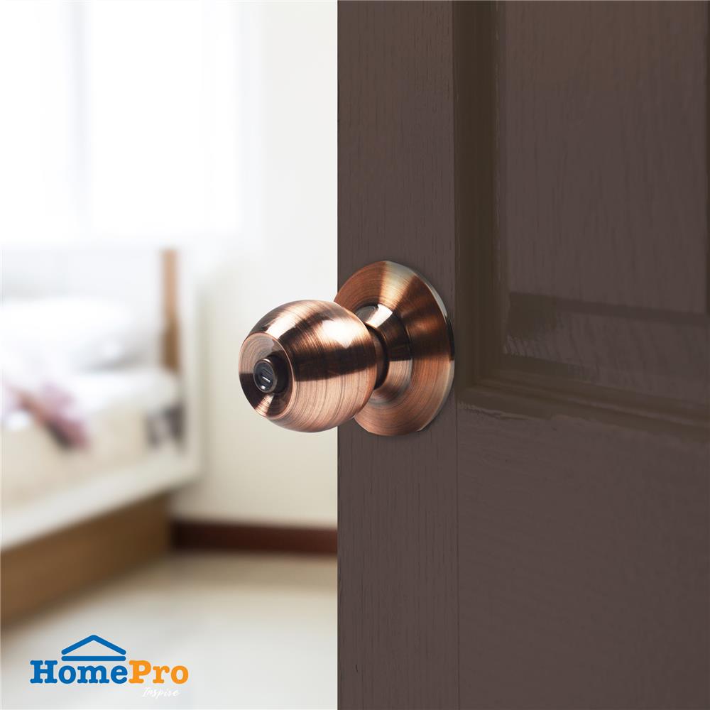 ลูกบิดทั่วไป AZLE DY587 หัวกลม สีทองแดงรมดำ