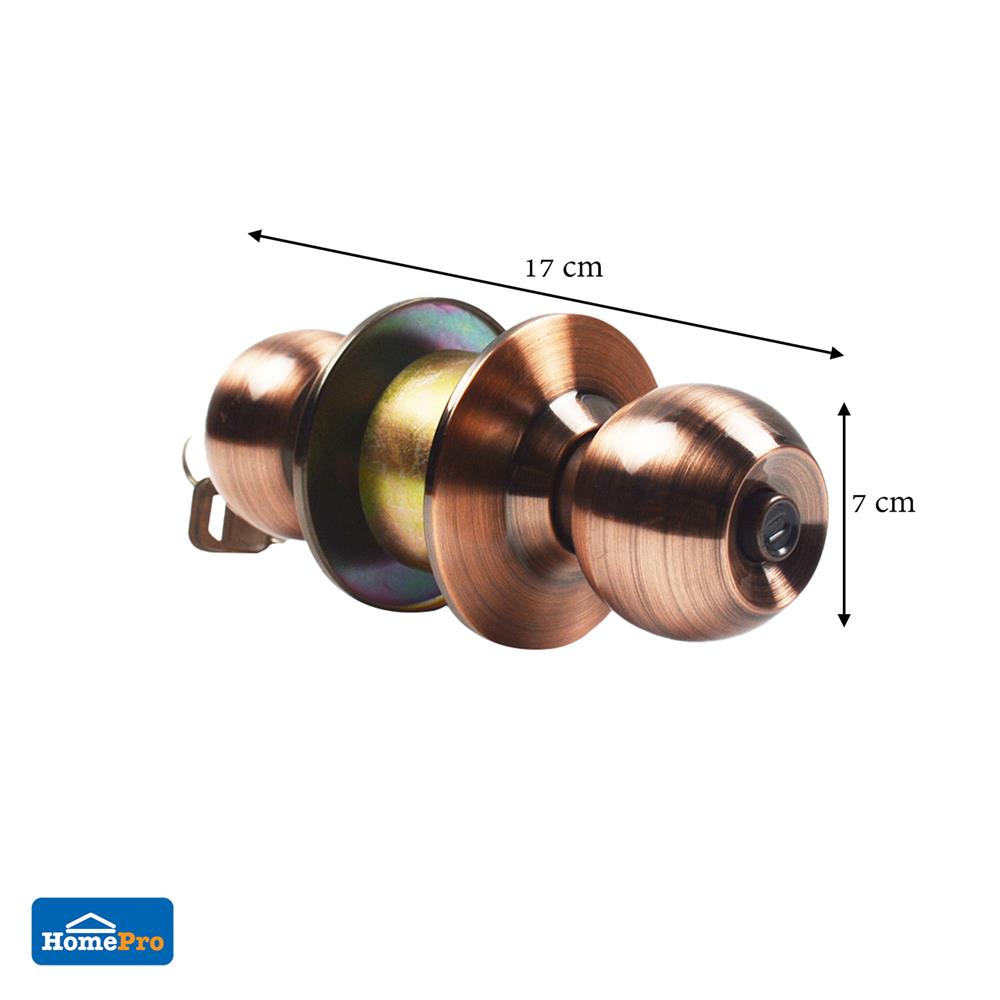 ลูกบิดทั่วไป AZLE DY587 หัวกลม สีทองแดงรมดำ