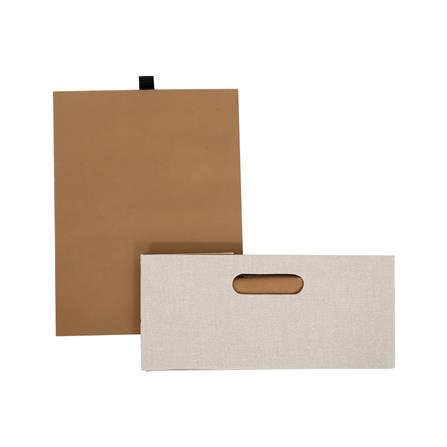 กล่องผ้าพับ STACKO HOME 35x27x15.5 ซม. ไซซ์ M สีครีม_2