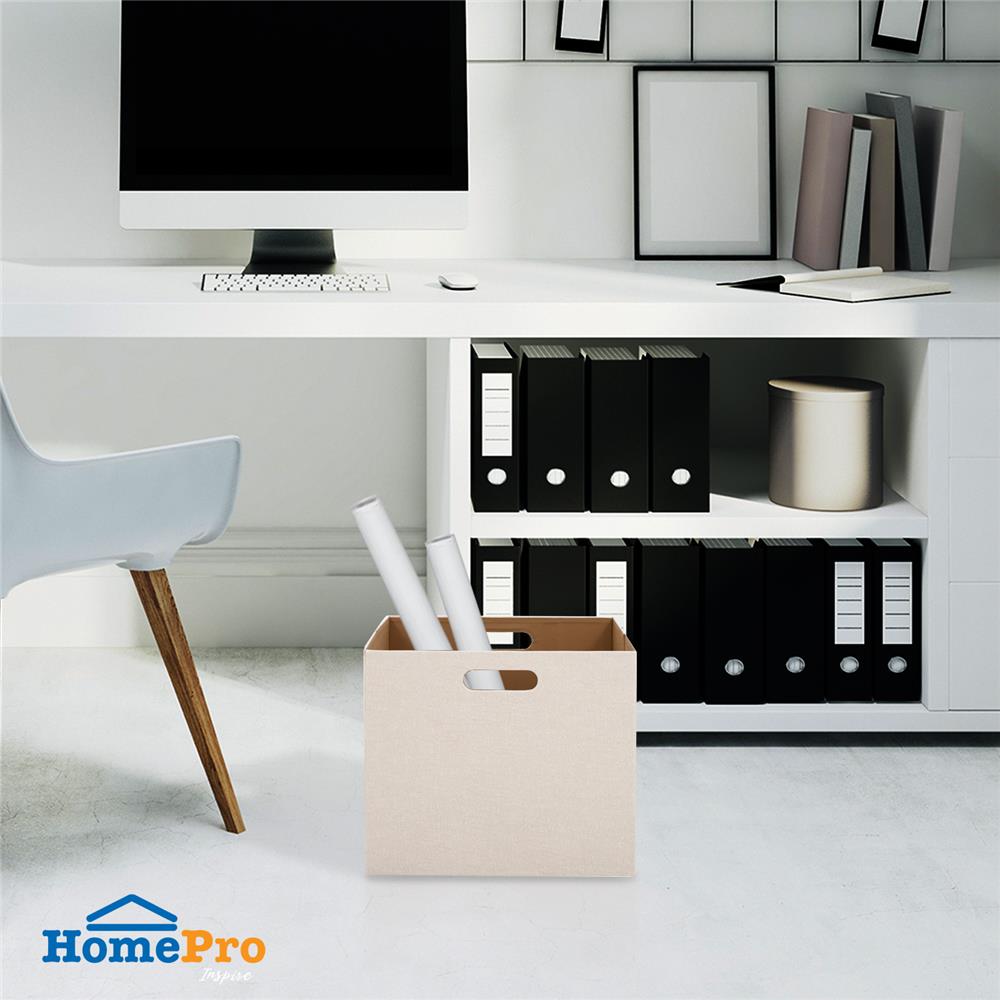 กล่องผ้าพับ STACKO HOME 35x27x31 ซม. ไซซ์ XL สีครีม