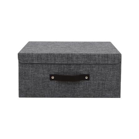 กล่องฝาเปิดผ้า STACKO HOME SIZE M 35X27X15.5 ซม. สีเทา_1