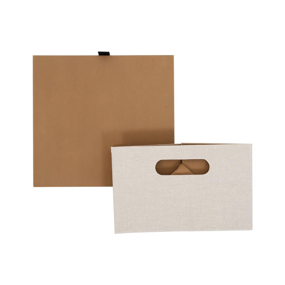 กล่องผ้าพับ STACKO HOME 25x27x15.5 ซม. ไซซ์ S สีครีม