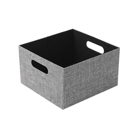 กล่องผ้าพับ STACKO HOME 25x27x15.5 ซม. ไซซ์ S สีเทา