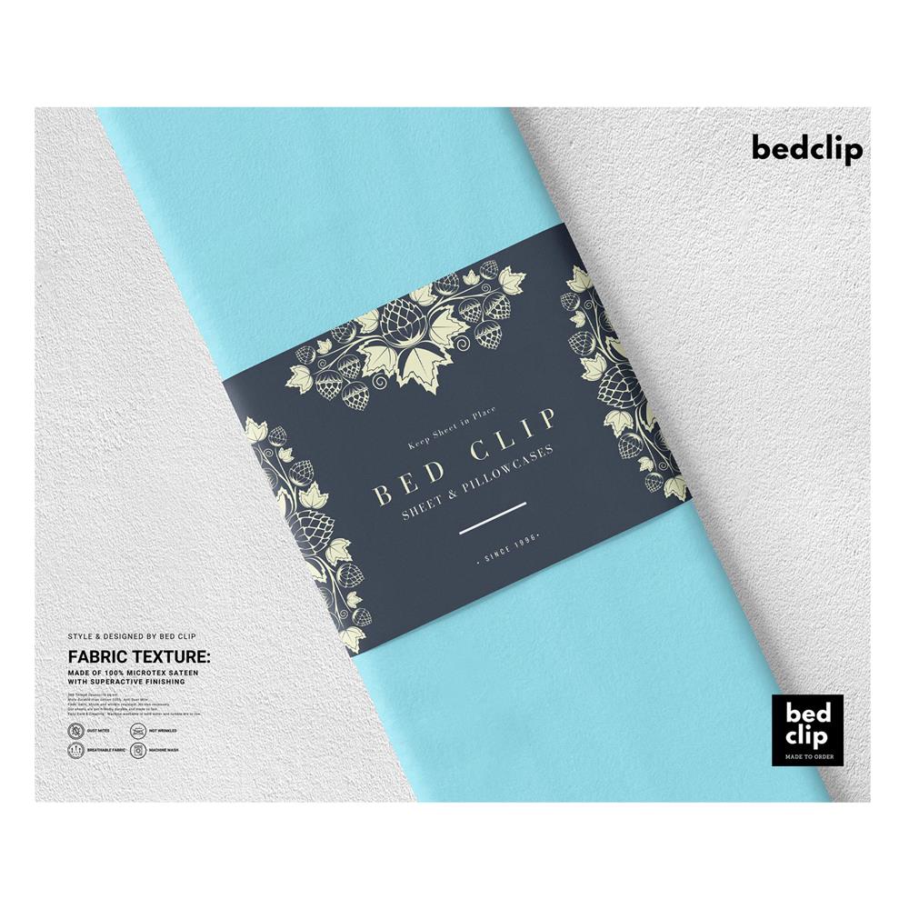 ปลอกหมอน BODY BED CLIP MICROTEX สีฟ้า