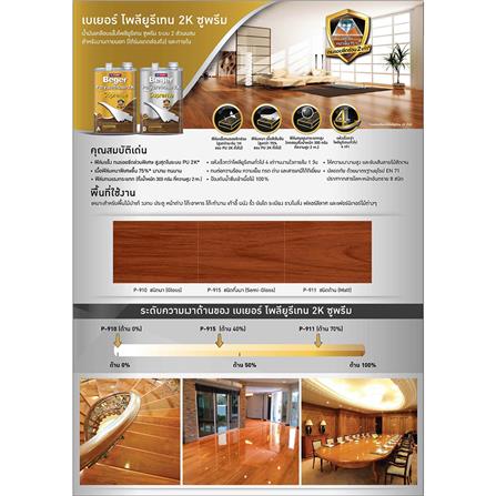 โพลียูรีเทนภายใน BEGER 2K SUPREME A+B #P911 สีใส ด้าน 2 ลิตร_2