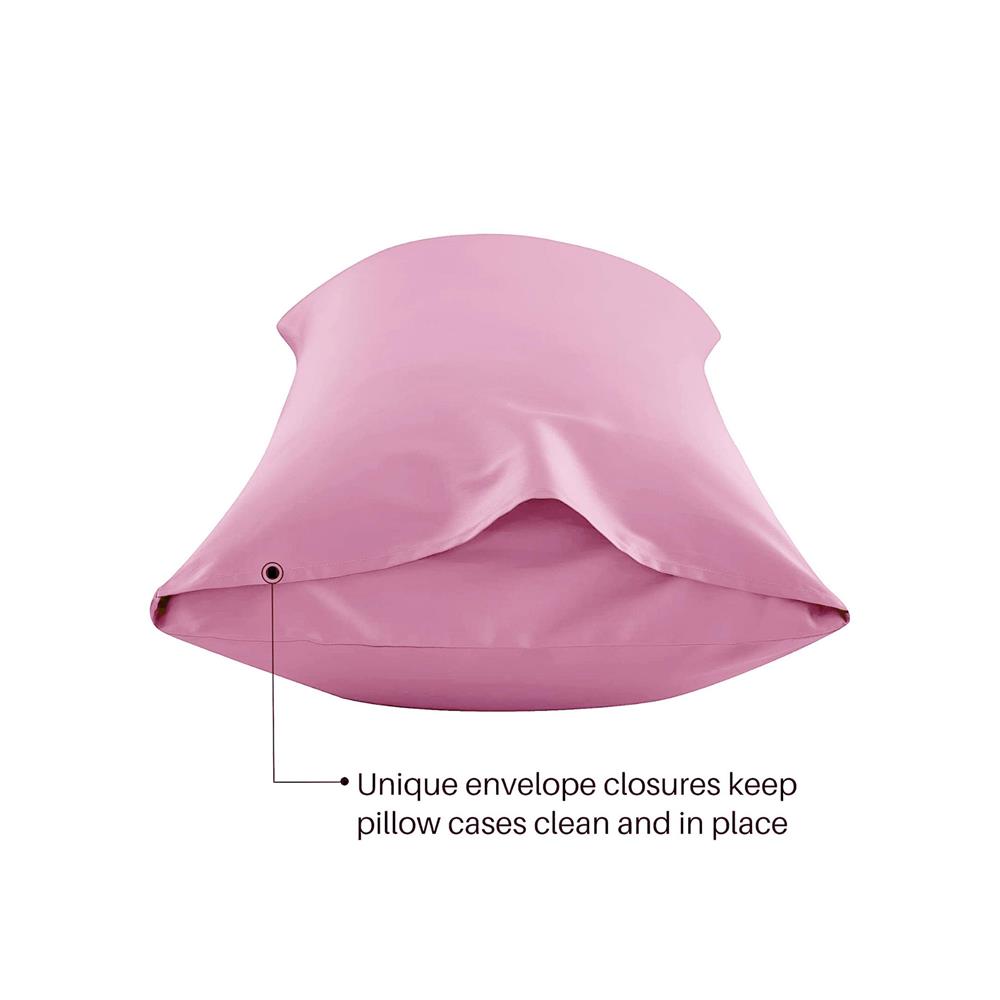 ปลอกหมอน BODY BED CLIP MICROTEX สีชมพู