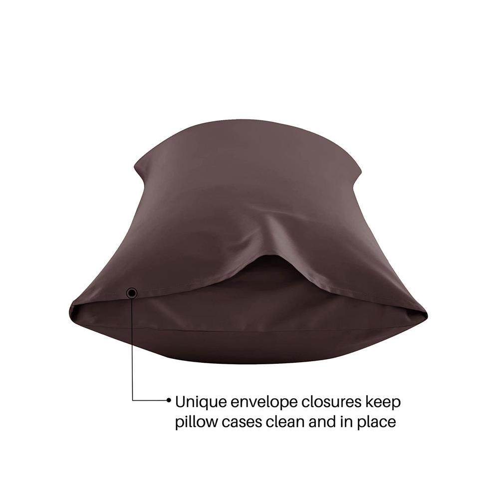 ปลอกหมอน BODY BED CLIP MICROTEX สีน้ำตาล