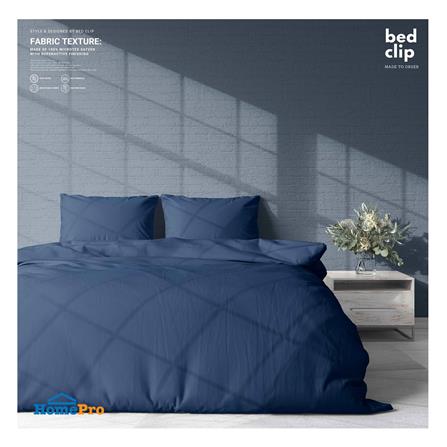 ปลอกผ้านวม BED CLIP MICROTEX 70X90 นิ้ว สี GREY BLUE_3