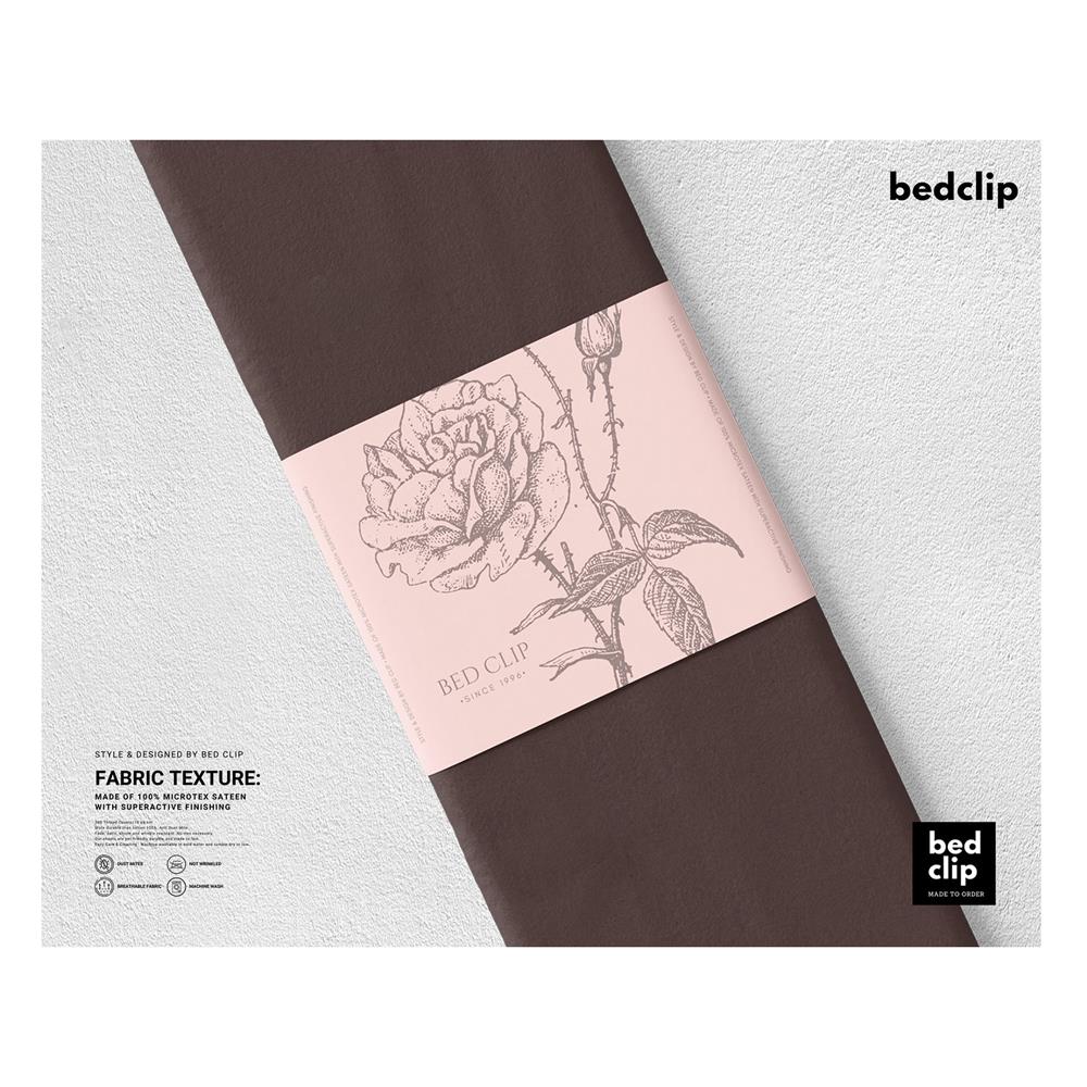 ปลอกผ้านวม BED CLIP MICROTEX 70X90 นิ้ว สี BROWN