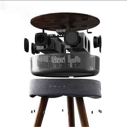 โต๊ะข้างอัจฉริยะ RAGGIO STC-408 สีวอลนัท_2