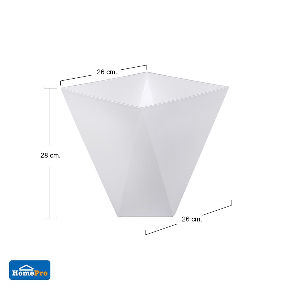 กระถางพลาสติก SPRING GRAM 26 ซม. สีขาว