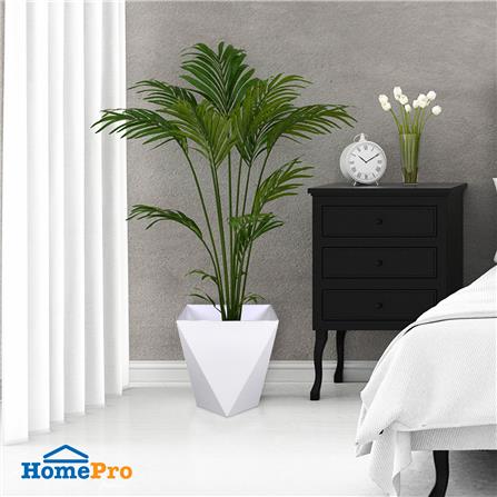 กระถางพลาสติก SPRING GRAM 26 ซม. สีขาว_4