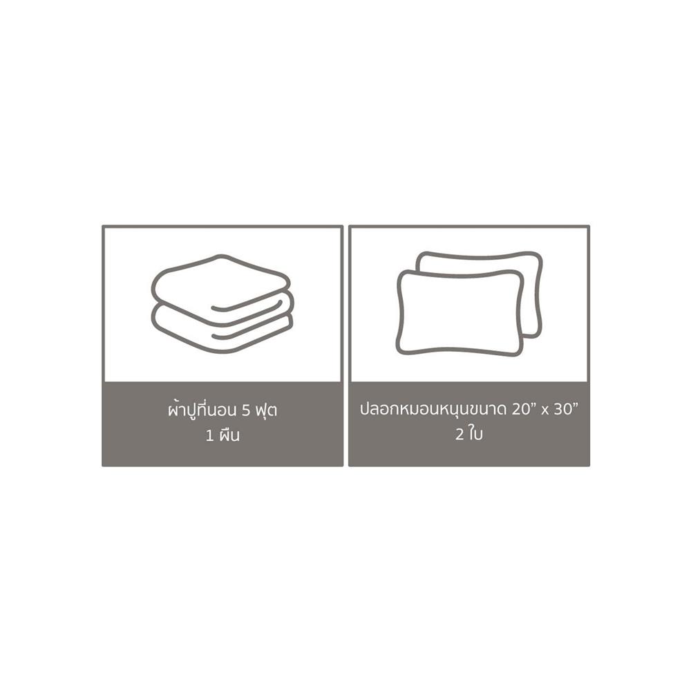 ชุดผ้าปูที่นอน 5 ฟุต 3 ชิ้น PREMIER SATIN ROYAL TOUCH PC119