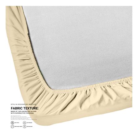 ผ้าปูที่นอน 8 ฟุต BED CLIP MICROTEX สี BEIGE_2