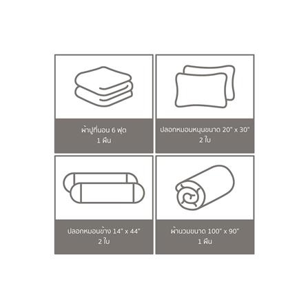 ชุดผ้าปูที่นอน 6 ฟุต 6 ชิ้น PREMIER SATIN ROYAL TOUCH SOLID SPC065_5