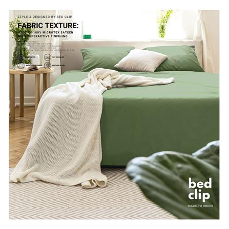 ผ้าปูที่นอน 8.5 ฟุต BED CLIP MICROTEX สี GREEN_0