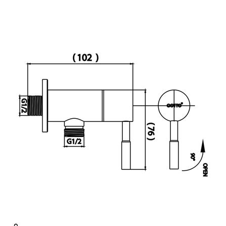 วาล์วฝักบัว 1 ทาง COTTO CT1274C55SA(HM)_1