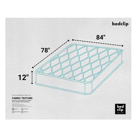 ผ้าปูที่นอน 7 ฟุต BED CLIP MICROTEX สี DARK PINK_5