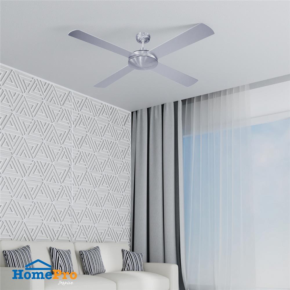 พัดลมไม่มีโคมไฟ CARINI C02-52N 52 นิ้ว สีเงิน