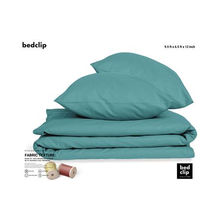 ชุดผ้าปูที่นอน 9.5 ฟุต 3 ชิ้น BED CLIP MICROTEX สี BLUE/GREEN SEA_1