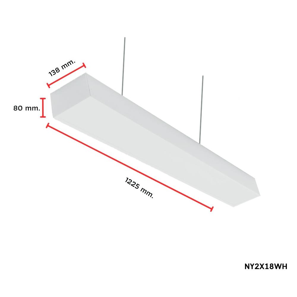 โคมติดลอย CARINI NY2X18WH 2X120 ซม. สีขาว