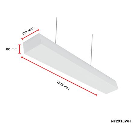 โคมติดลอย CARINI NY2X18WH 2X120 ซม. สีขาว_7