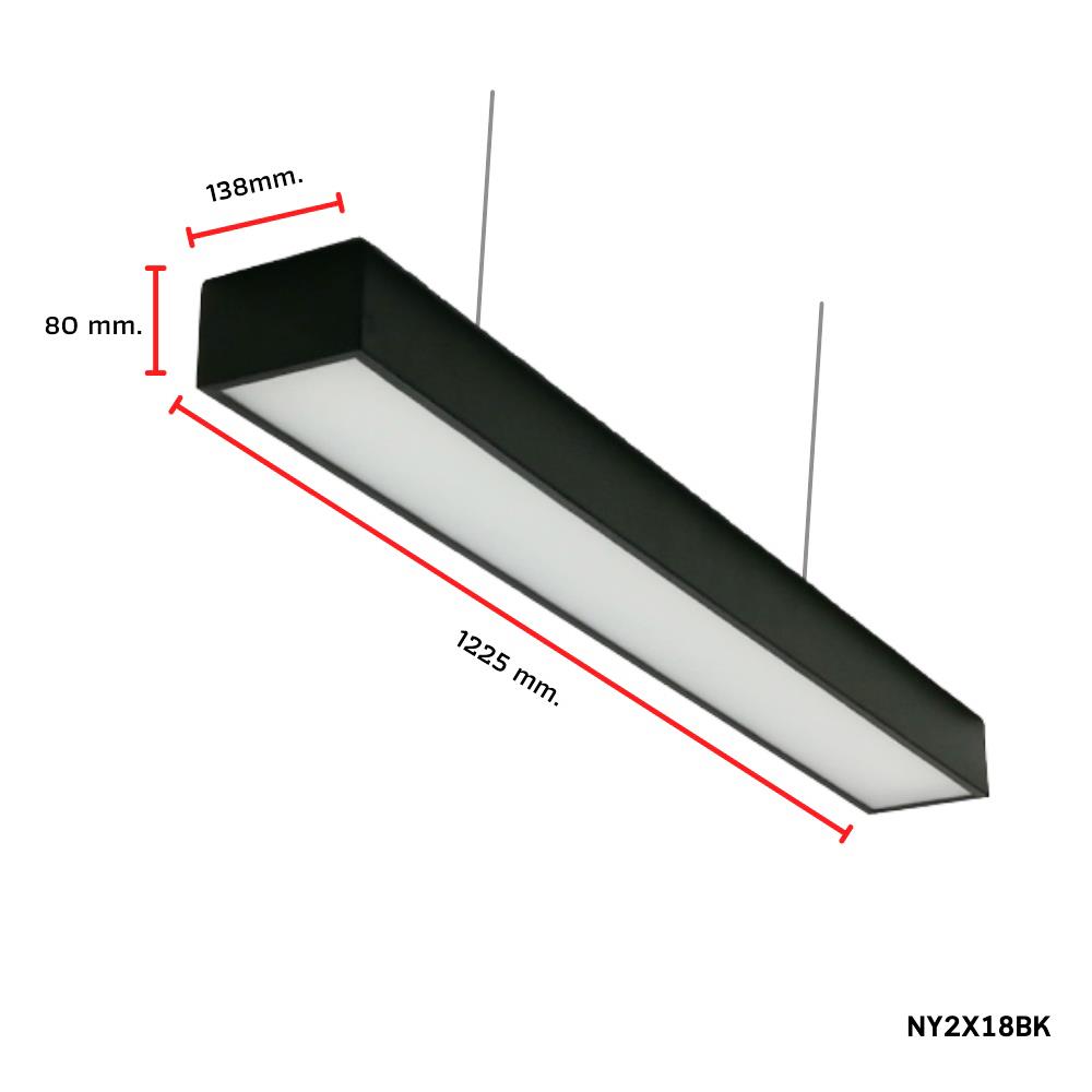 โคมติดลอย CARINI NY2X18BK 2X120 ซม. สีดำ
