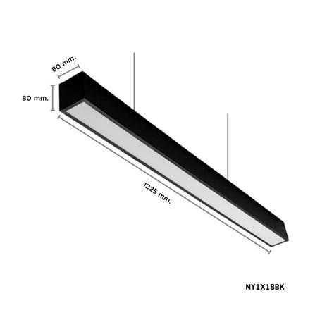 โคมติดลอย CARINI NY1X18BK 1X120 ซม. สีดำ_6
