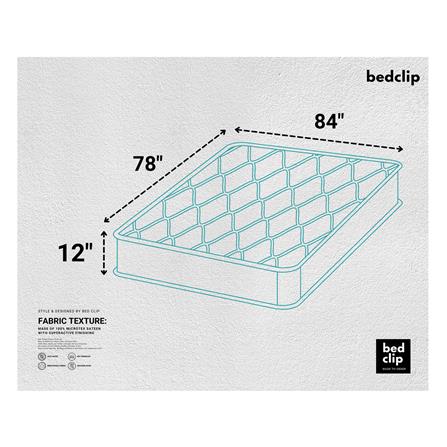 ชุดผ้าปูที่นอน 7 ฟุต 3 ชิ้น BED CLIP MICROTEX สี BEIGE_5