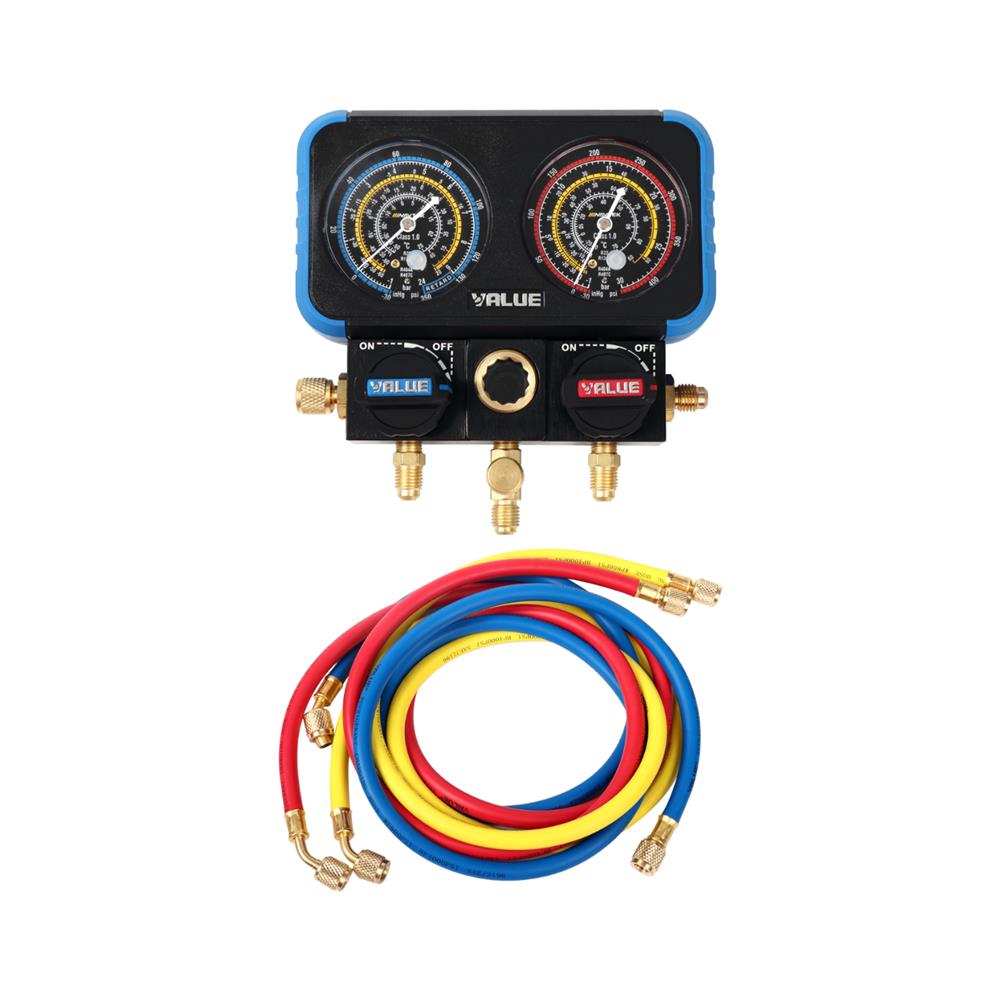 เกจ์วัดน้ำยา R22 พร้อมสาย VALUE VRM2-B-0501