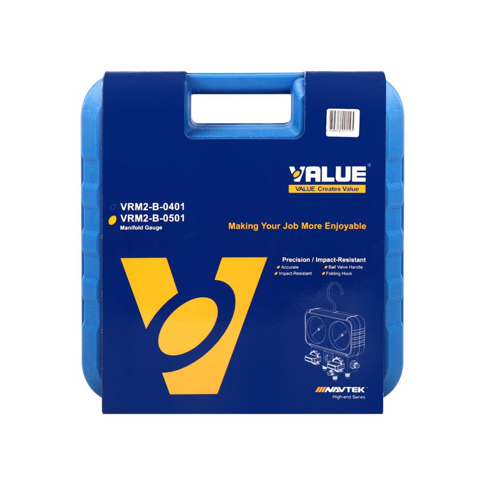 เกจ์วัดน้ำยา R22 พร้อมสาย VALUE VRM2-B-0501