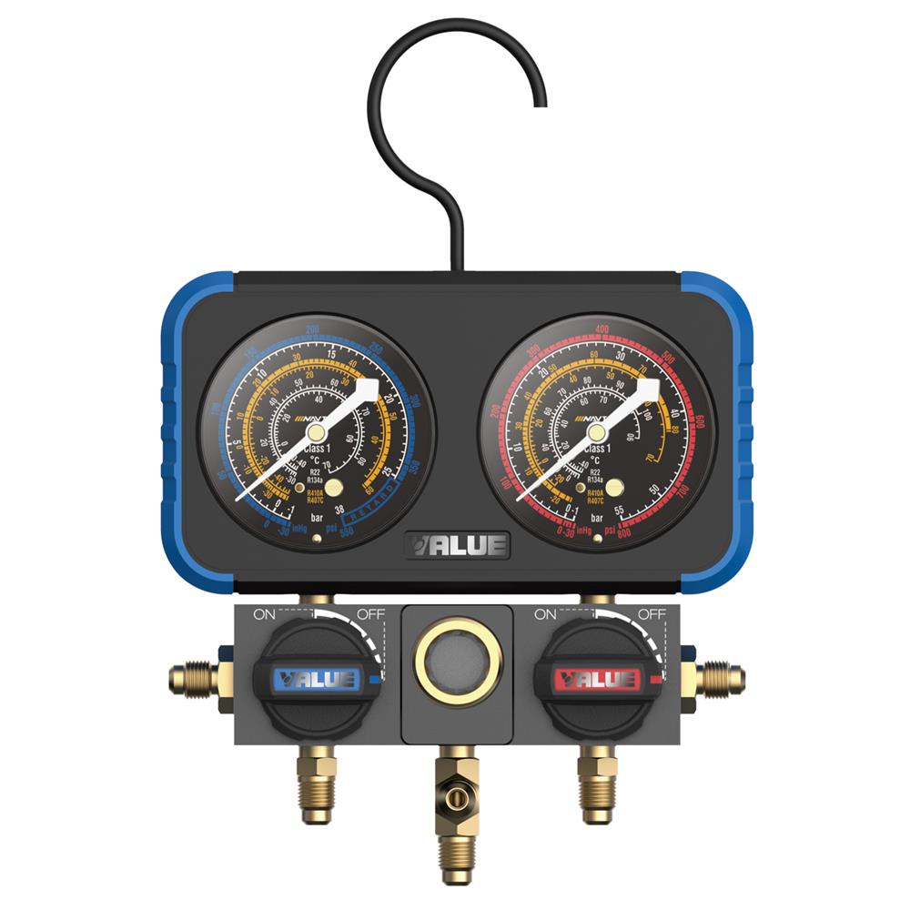เกจ์วัดน้ำยา R22 พร้อมสาย VALUE VRM2-B-0501