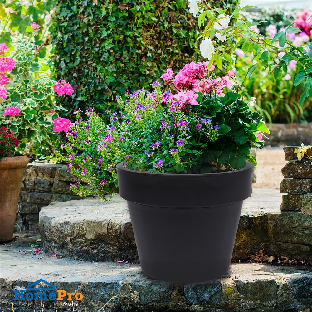 กระถางพลาสติก SPRING RING 29 ซม. สีดำ